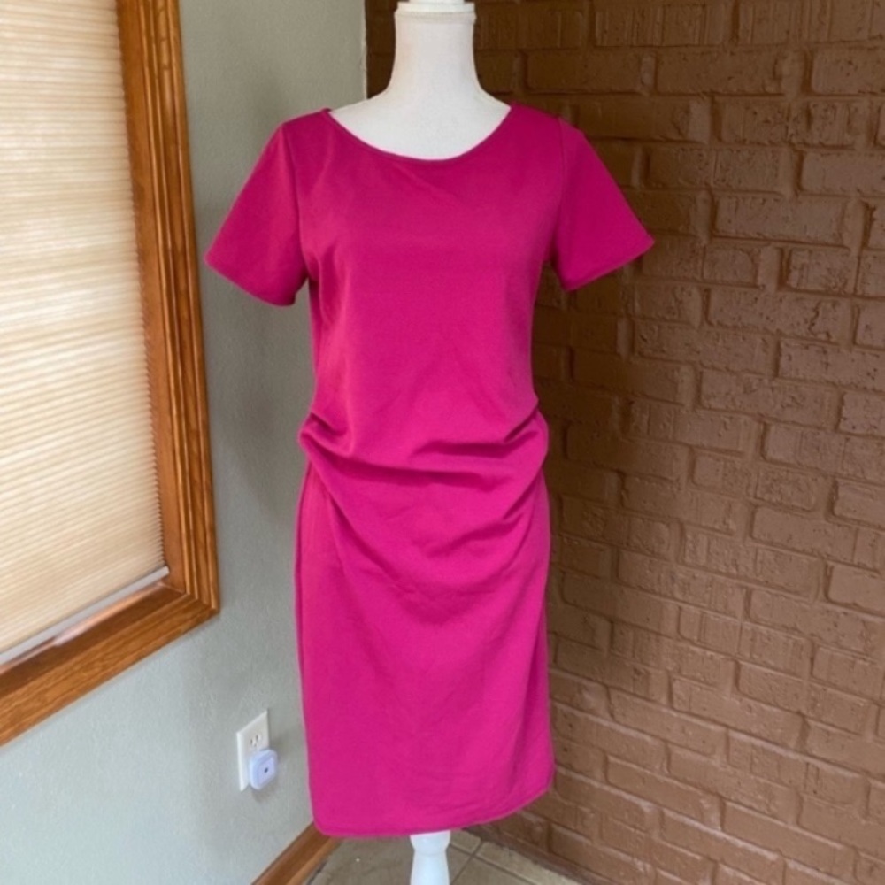 Pinkblush Maternity Pink Short Sleeve Fitted Maternity Dress